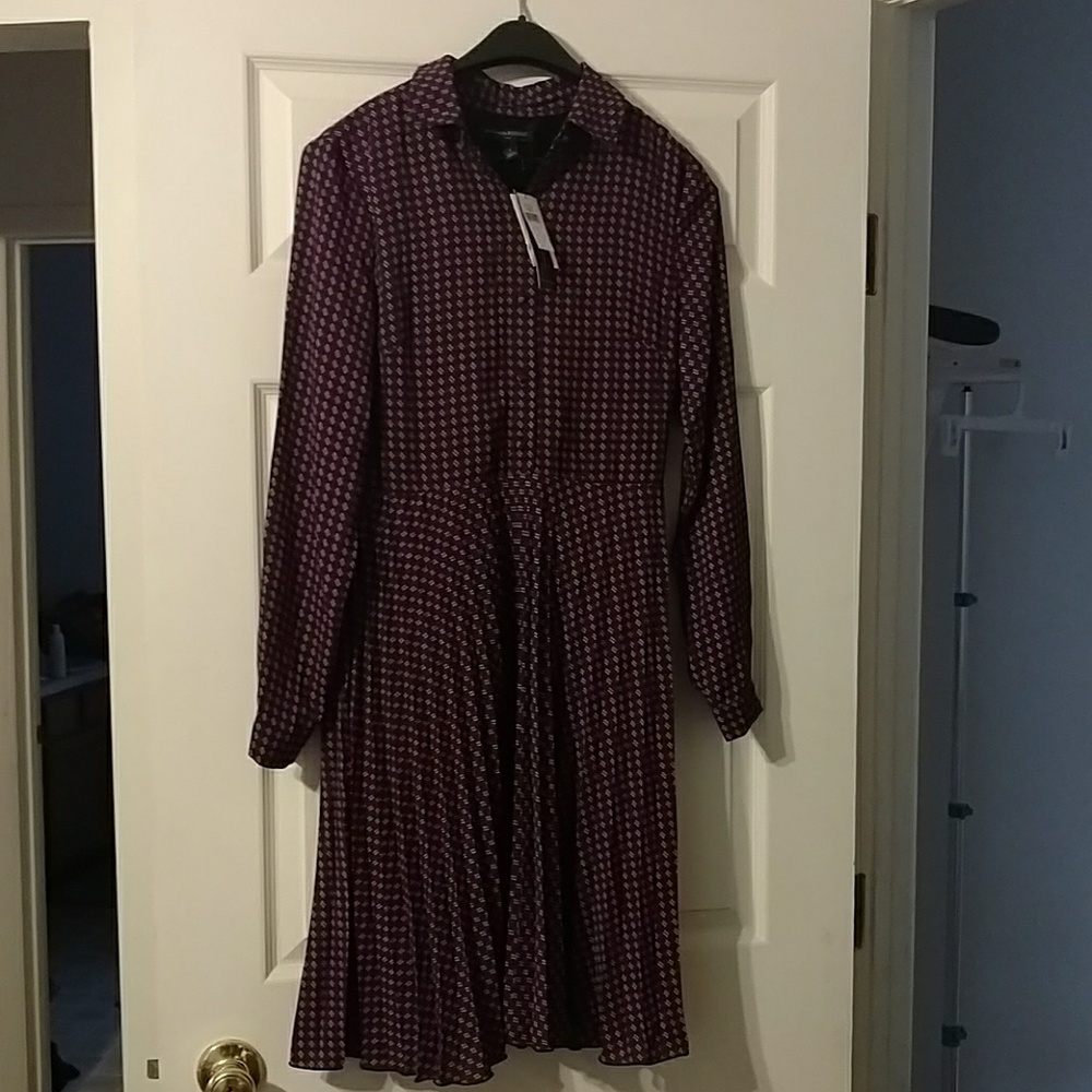 Banana republic pleated waist shirt dress